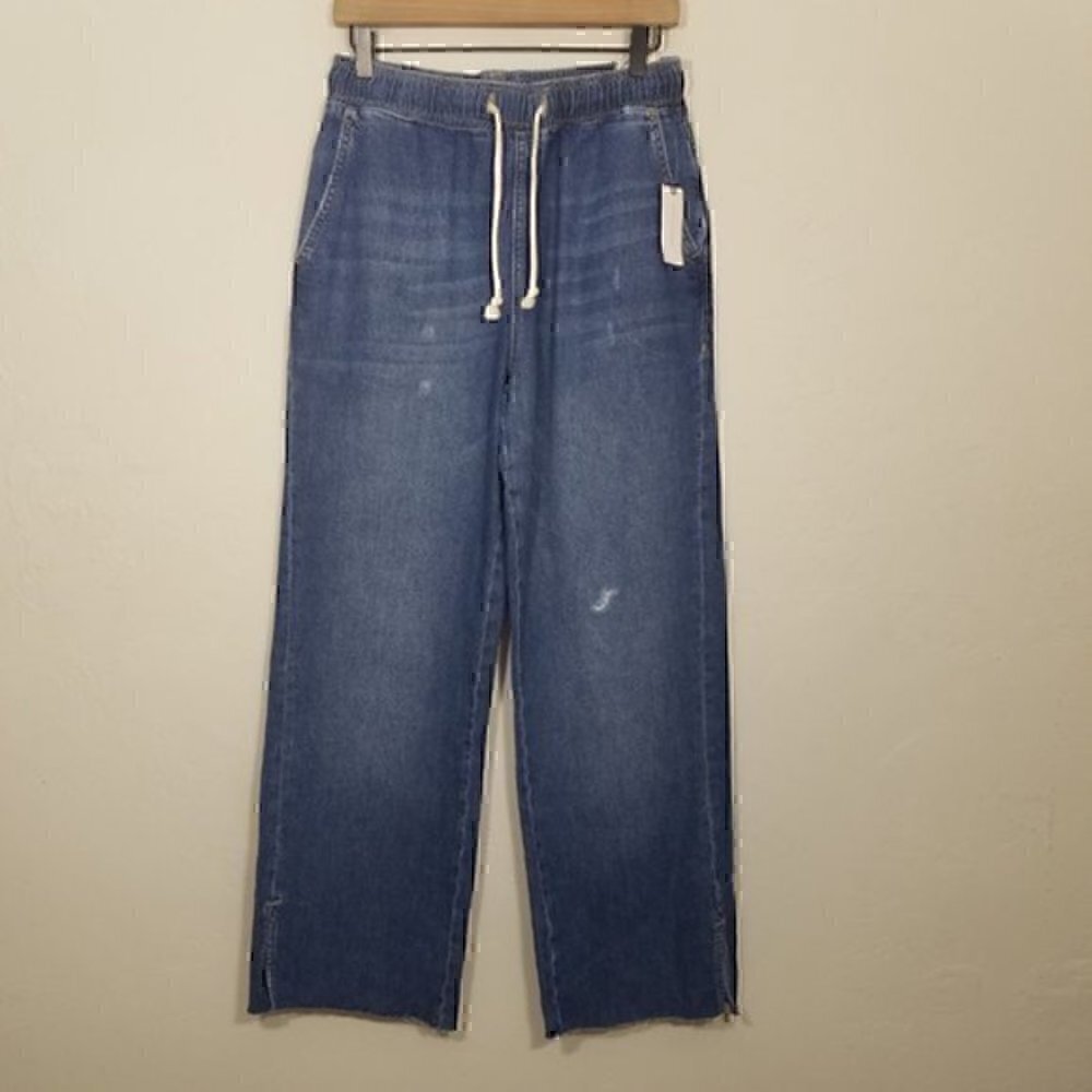 NWT Pilcro Anthropologie High-Rise Getaway Elastic Waist Jeans Size S - Picture 4 of 9
